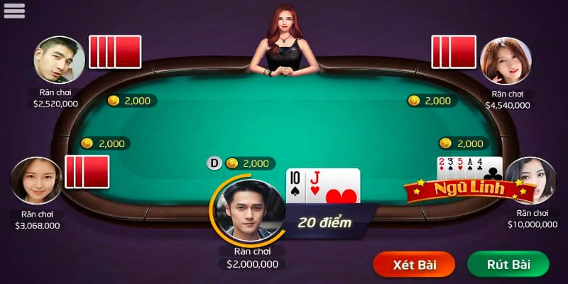 Giai đoạn đầu tiên trong game Blackjack