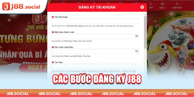 Các bước đăng ký J88 chi tiết cho người mới